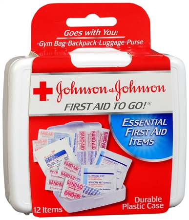 J&J Consumer Products Mini First Aid Kit - To Go/CS OF 48