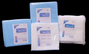 Dukal Disposable Linens - Fitted Sheet/Extra Heavy Duty Fluid Resistant/74" x 30" x 22"/Lt. Blue