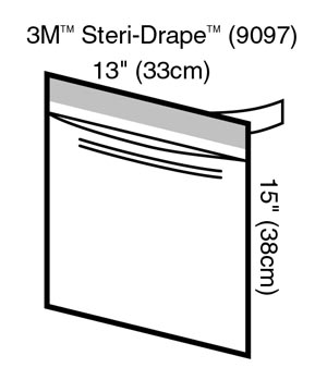 3M Surgical Steri-Drape™ Instrument Pouch, 13" x 15", Large, Clear Plastic