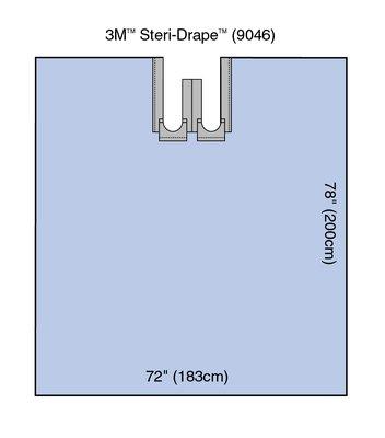 3M™ Surgical Steri-Drape™ Bilateral Split Sheet, 72" x 78"