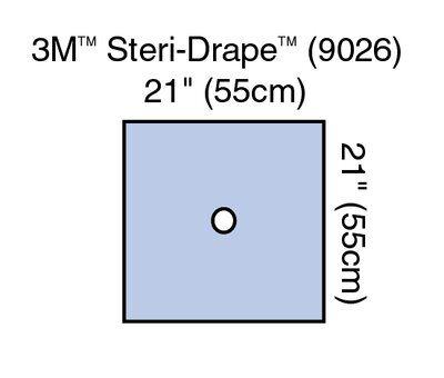 3M™ Surgical Steri-Drape™ Circular Aperture, 21" x 21, Absorbent Impervious Material