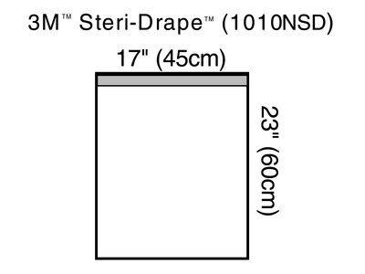 3M™ Steri-Drape™ Towel Drapes, Large, 17" x 23", Non-Sterile, Clear Plastic, Adhesive Strip