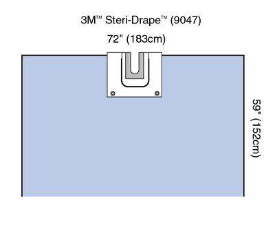 3M™ Neurology Steri-Drape™ Neuro Split Sheet with Pouch, 72" x 60"