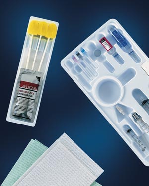 Avanos Universal Block Tray Includes: Povidone Iodine,, 3CC, 5CC, 7CC, 10CC Plastic Syringe