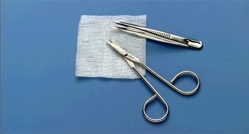 Busse Suture Removal Sets, Metal Forceps, 4", Sterile