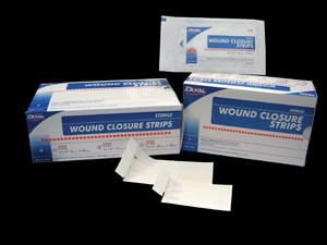 Dukal Wound Closure Strips, Sterile, 1" x 4", 4/pk, 25 pk/bx