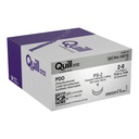 Surgical Specialties Quill 2-0 7 cm Polydioxanone Absorbable Suture with Needle and Violet, 12 per Box