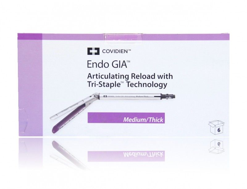 Medtronic Endo GIA 45 mm Tri-Staple Standard Medium and Thick Articulating Reload, Purple, 6/Box
