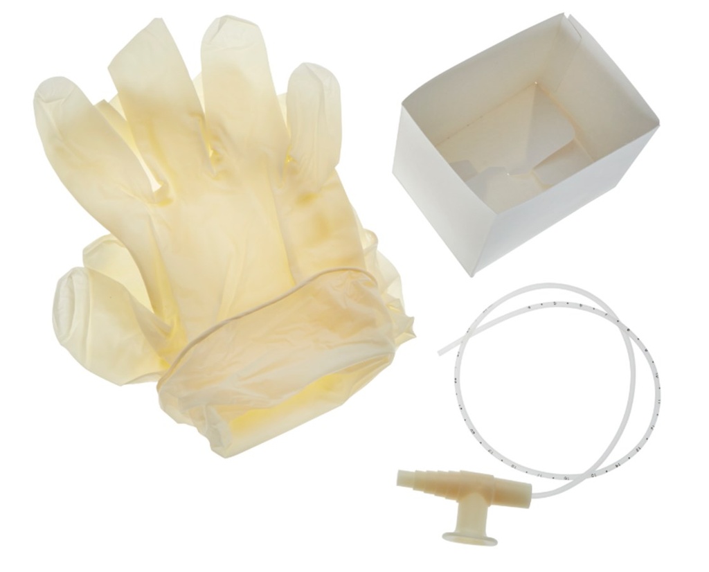 Amsino Amsure® Suction Catheter Kits & Trays, 16FR, Solution Cup & 1 Vinyl Glove