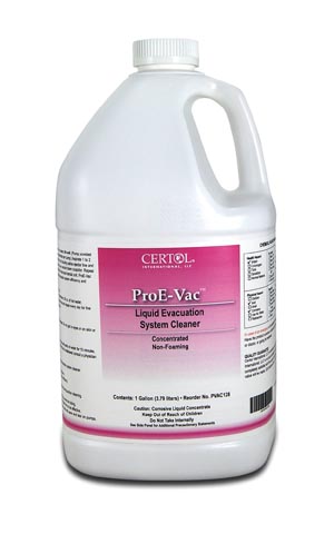 Certol Proe-Vac Liquid Evacuation System Cleaner, 1 Gal Bottle, Pump, 4/cs