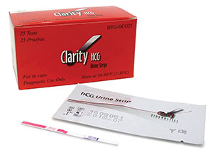 Clarity Diagnostics Pregnancy - Clarity HCG Test Strips, CLIA Waived, 25/bx