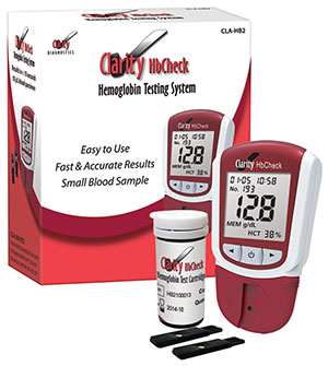 Clarity HbCheck Hemoglobin Meter, CLIA Waived: (1) Hemoglobin Meter, Quick Start & Ref Manual