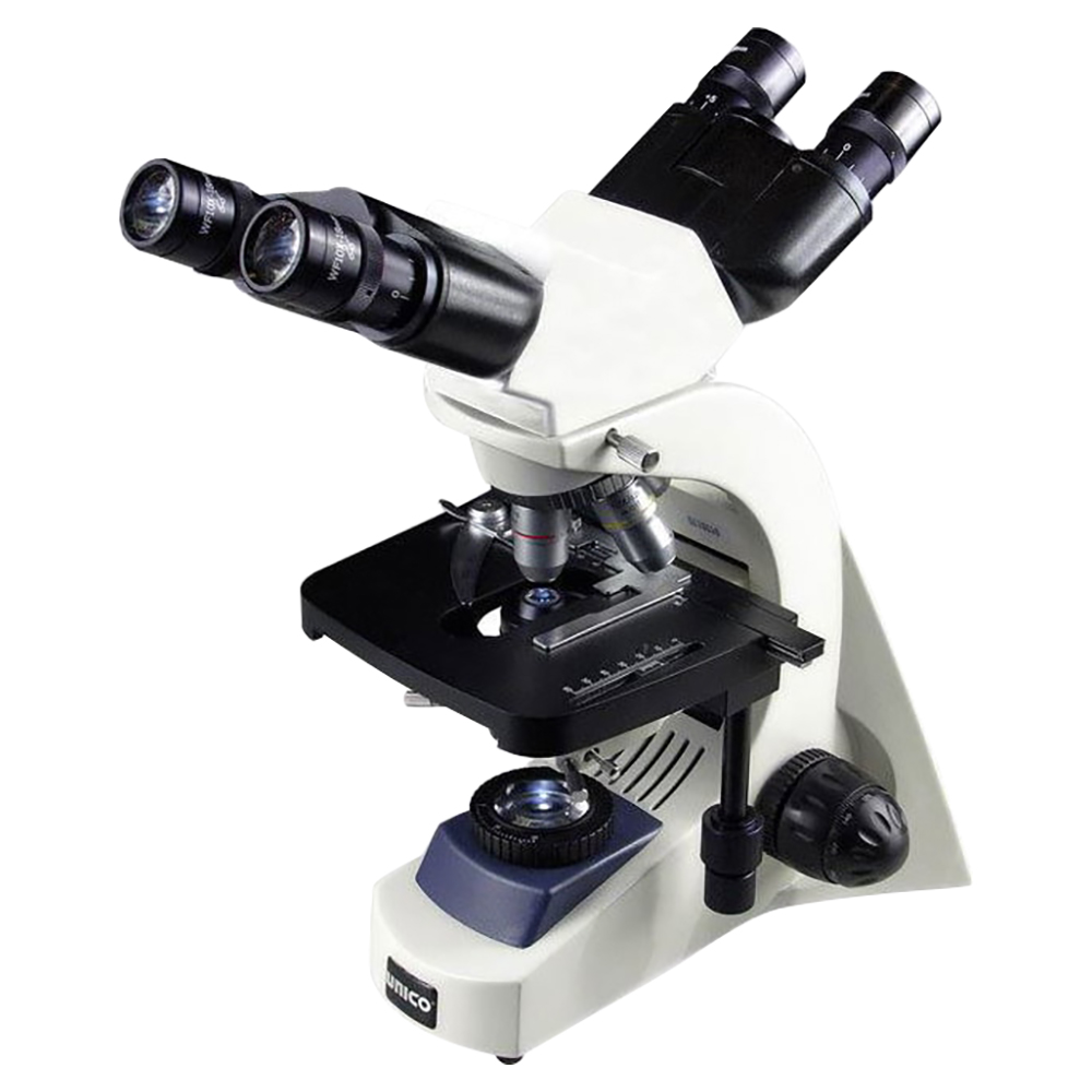 Unico Dual Binocular WF10X/18 High-Eyepoint Eyepiece 4X/10X/40X/100X(oil) Infinity Achromatic Objective Microscope