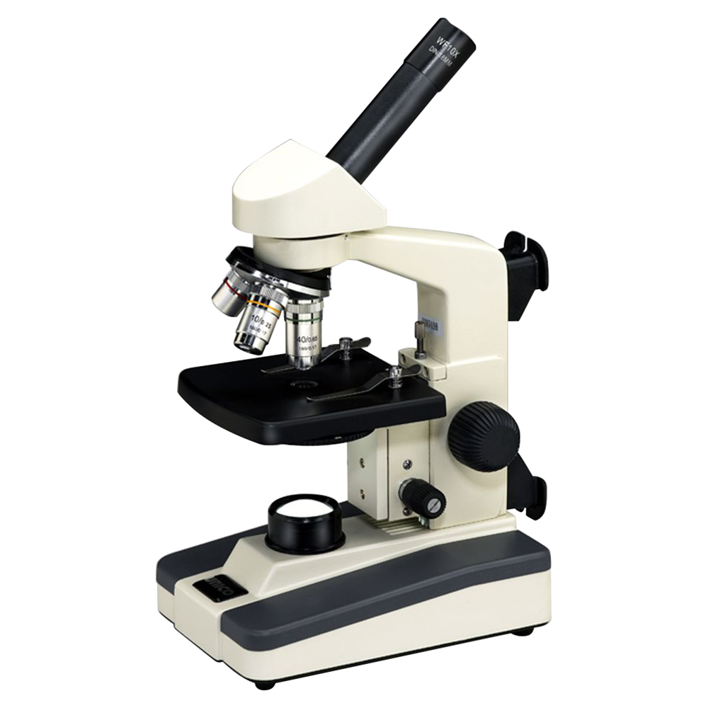 Unico Monocular WF10X Eyepiece 4X/10X/40X/100X Mechanical Stage Microscope