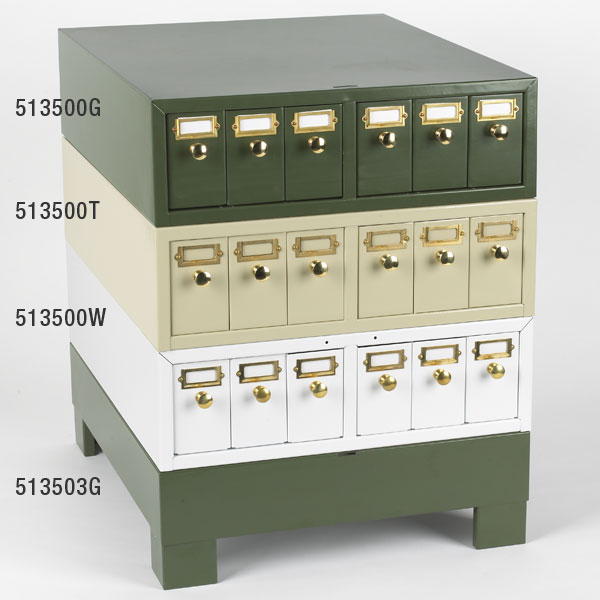 Globe Scientific 6 Drawers Metal Storage Cabinet for 4500 Slides, Tan