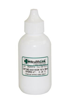 Healthlink Potassium Hydroxide, 10%, Dropper Bottle, 2 oz