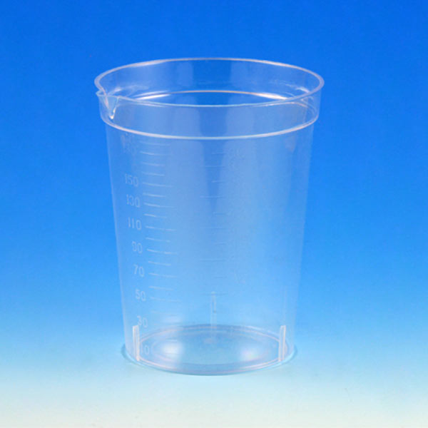Globe Scientific 6.5 oz PS Specimen Collection Cup w/ Pour Spout, 500/Case