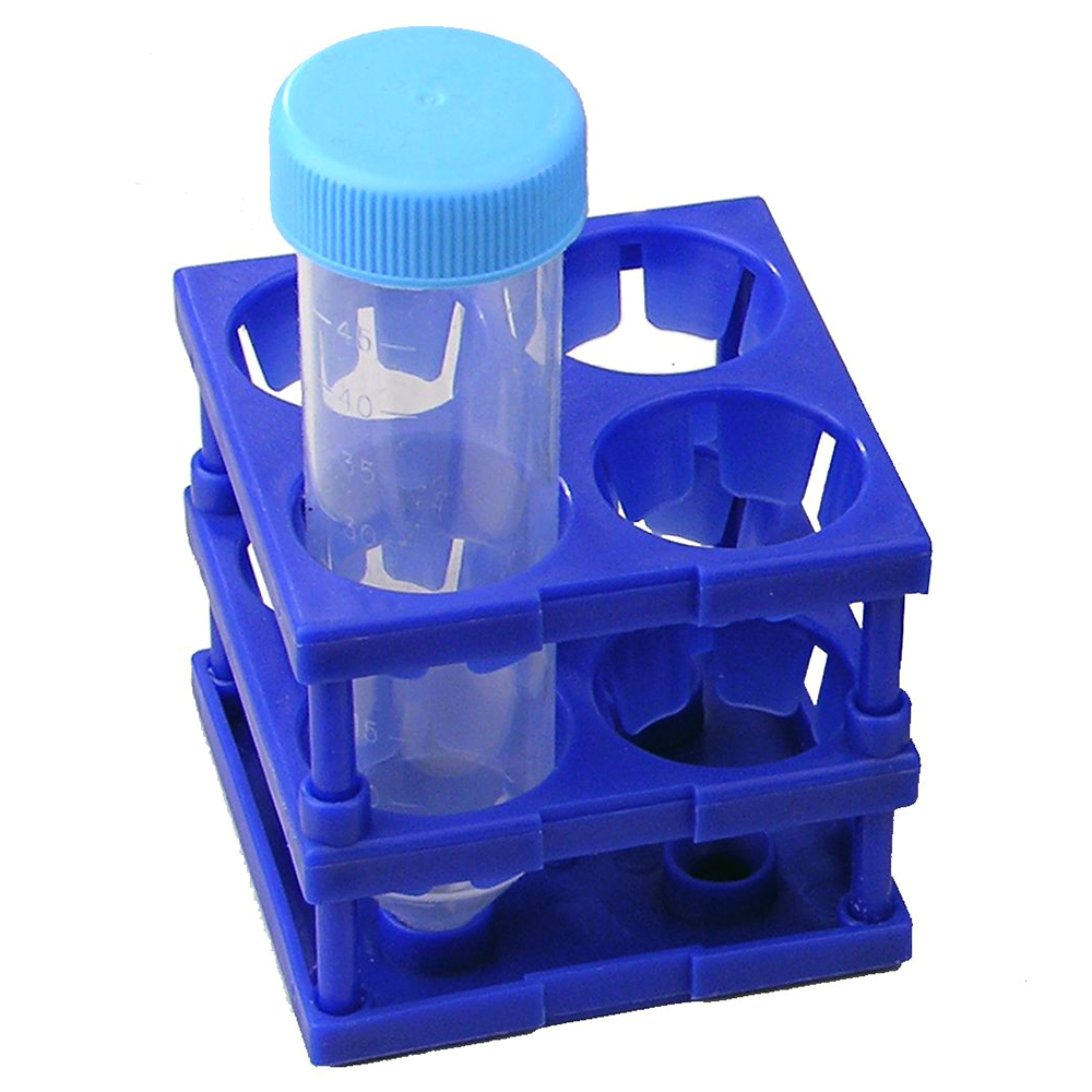 Unico Tube-Cube 4 Place Holds Up to 26 - 30mm Tube Rack, 1/Pack