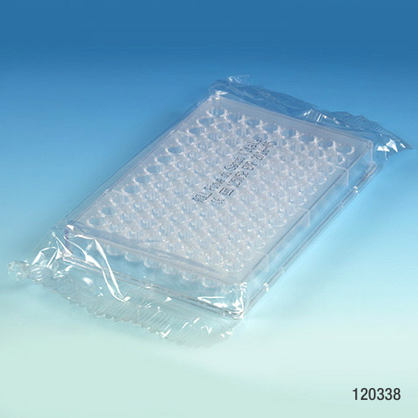 Globe Scientific 96-Well PS Sterile Flat Bottom Microtitration Plates, 50/Case