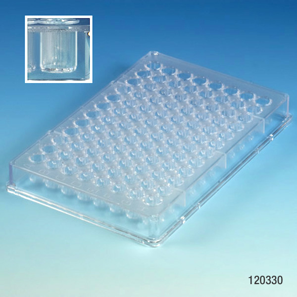 Globe Scientific 96-Well PS Non-Sterile Flat Bottom Microtitration Plates, 50/Case