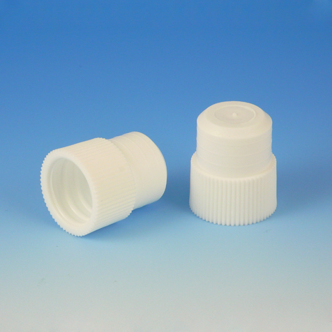 Globe Scientific PE Plug Stoppers for 16 mm Centrifuge Tubes, White, 1000/Bag
