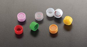 Simport Colored Closure Flat Caps, O-Ring Seal, Lilac