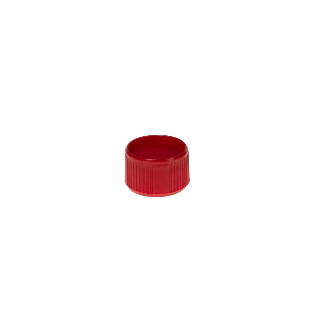 Simport Colored Closure Caps, O-Ring Seal, Red