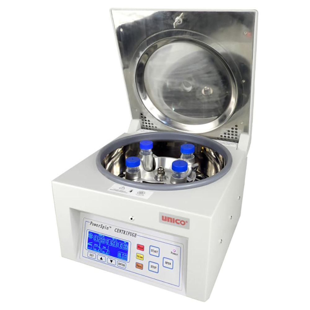 Unico Powerspin 4 Place Variable Speed DX Centrifuge Rotor, 110V with Tube Adapters, 4 x 50ml Capacity