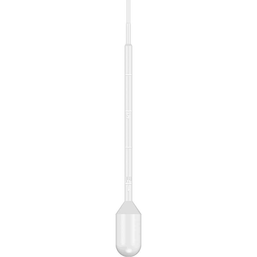 Simport Dropette® Disposable Graduated Pipet, 13.8cm Length, 3ml Capacity, Non-Sterile