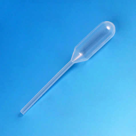 Globe Scientific 1.2 ml LDPE Non-Sterile Narrow Short Stem Transfer Pipets, 5000/Case