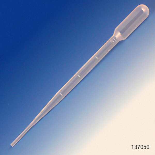 Globe Scientific 5 ml LDPE Non-Sterile Graduated Transfer Pipets w/ 2.6 mm Tip, 5000/Case