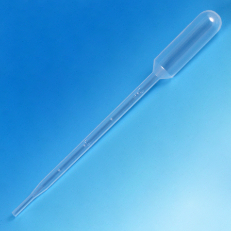 Globe Scientific 5 ml LDPE Non-Sterile Graduated Transfer Pipets w/ 2.7 mm Tip, 5000/Case