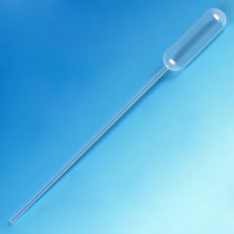 Globe Scientific 4.5 ml LDPE Non-Sterile Narrow Long Stem Transfer Pipets, 5000/Case
