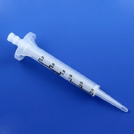 Globe Scientific 2.5 ml Dispenser Syringe Tip for Diamond RV-Pette Pipettor, 100/Box