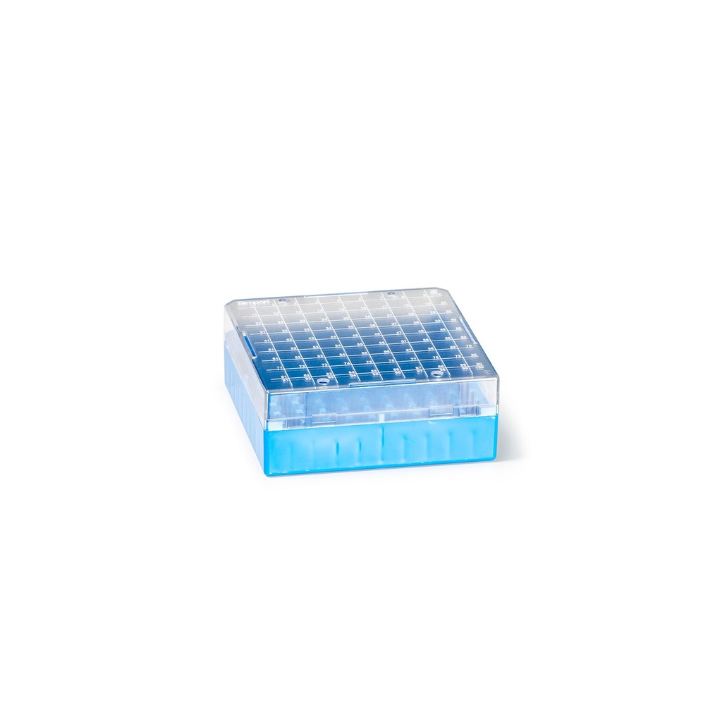 Simport Cryostore™ Storage Box, 1.2 & 2mL, 100 Places, Blue