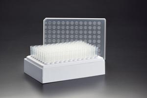 Simport Biotube™ Footprint Rack, 8 Strips of 12 Tubes, Sterile
