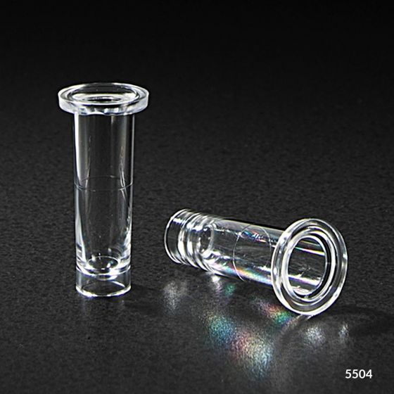 Globe Scientific 1 ml PS Nesting Sample Cup for 12 mm & 13 mm Tubes, 1000/Case