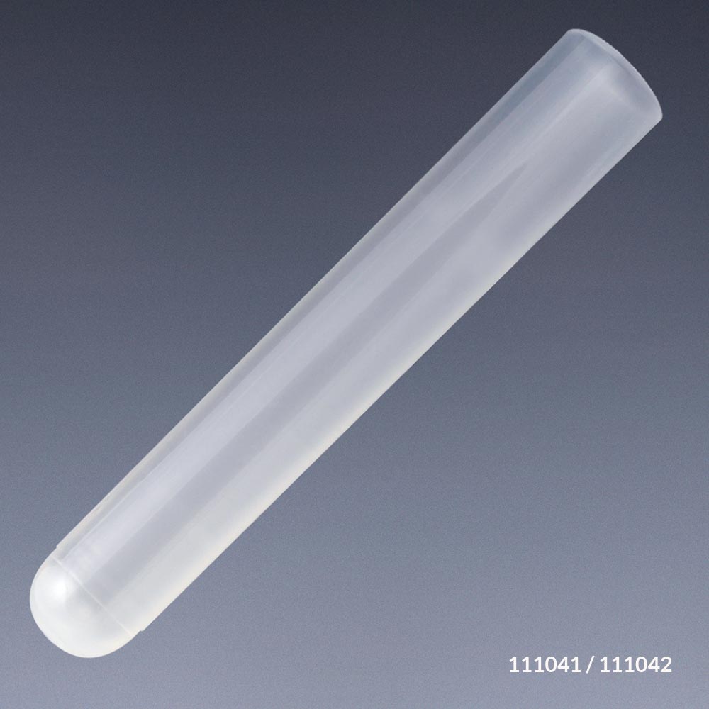 Globe Scientific 12 ml PP Round Bottom Plastic Test Tubes, 2000/Case