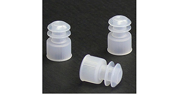 Globe Scientific PE Flange Plug Caps for 16 mm Test Tubes, Natural, 1000/Bag