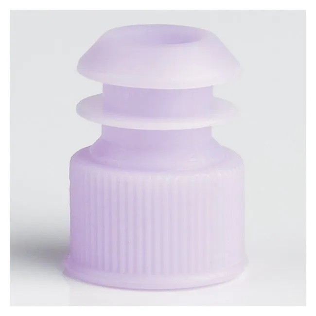 Globe Scientific LDPE Flange Plug Caps for 13 mm Test Tubes, Lavender, 1000/Bag
