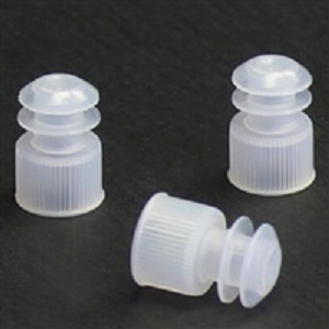 Globe Scientific LDPE Flange Plug Caps for 13 mm Test Tubes, Natural, 1000/Bag