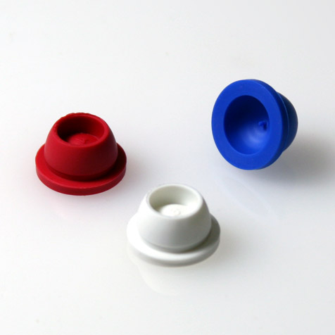 Globe Scientific TPE Pierceable Plug Stopper Caps for 13 mm Vacuum and Test Tubes, Red, 1000/Bag