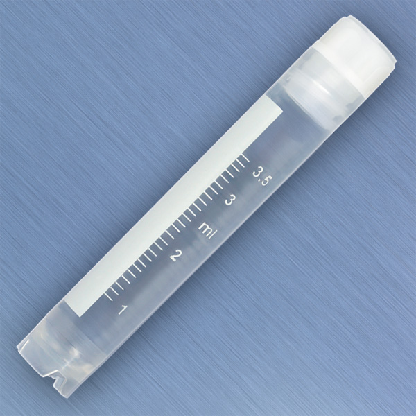 Globe Scientific CryoClear 4 ml PP Self-Standing Cryogenic Vials w/ Internal Threaded, 500/Case