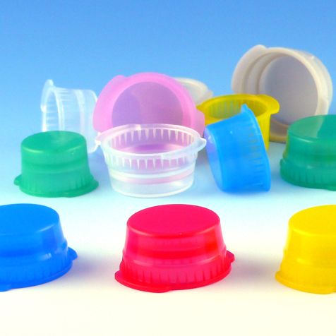 Globe Scientifc 16mm Polyethylene Snap Caps with 2-Thumb Tab, Lavender