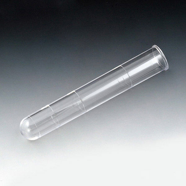 Globe Scientific 12 ml PS Round Bottom Plastic Test Tubes w/ Rim, 2000/Case