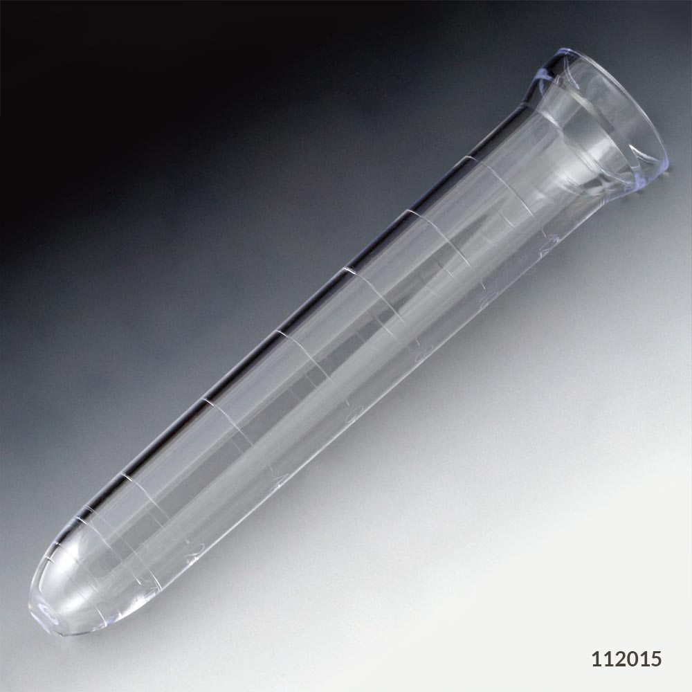 Globe Scientific 12 ml PS Flared-Top Round Bottom Urine Centrifuge Tubes, 2000/Case