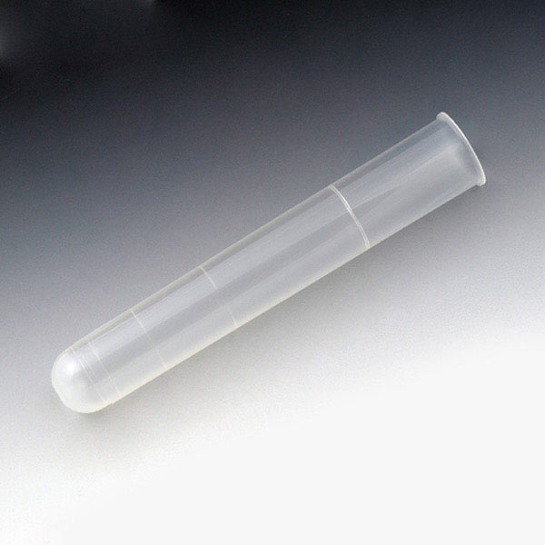 Globe Scientific 12 ml PP Round Bottom Plastic Test Tubes w/ Rim, 2000/Case