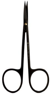 PDT Scissors Iris Curved 11.5cm BLACK T801