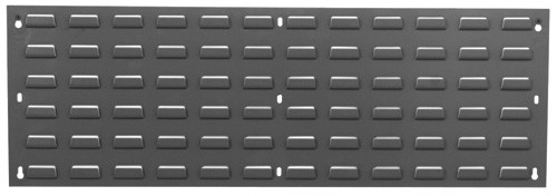 Quantum Medical 36 inch x 12 inch Steel Flat Louvered Panel, Gray, 1 per Pack