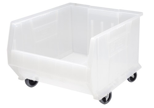 Quantum Medical 18-1/4 inch x 12 inch Polypropylene Mobile Container, Clear, 1 per Pack